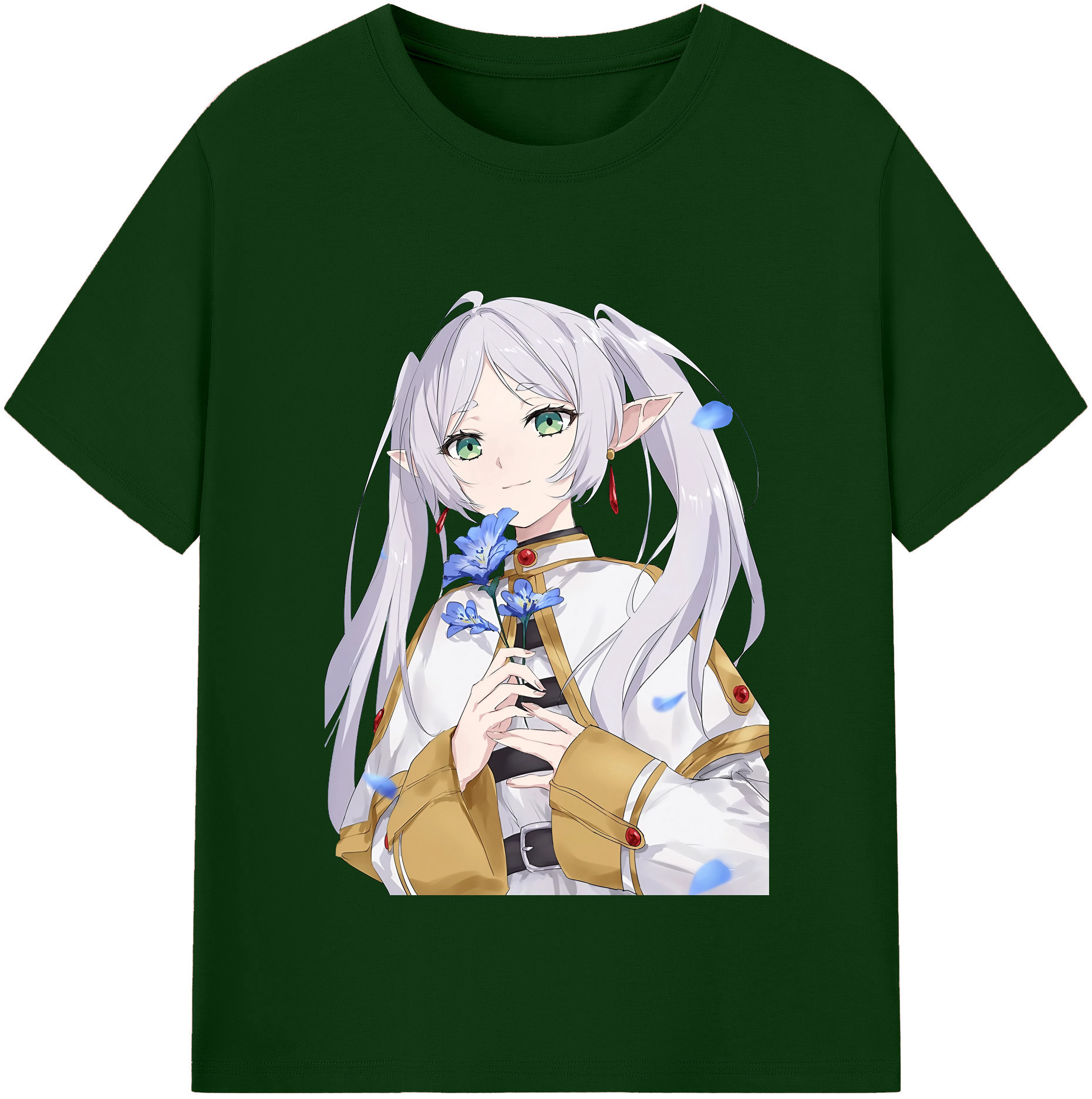 （画像用） 葬送のフリーレン Frieren 綿100％半袖Tシャツ（フロントプリント）